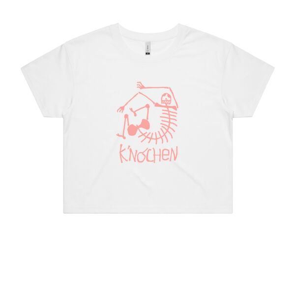 Pink Skeleton Crop Tee Thumbnail