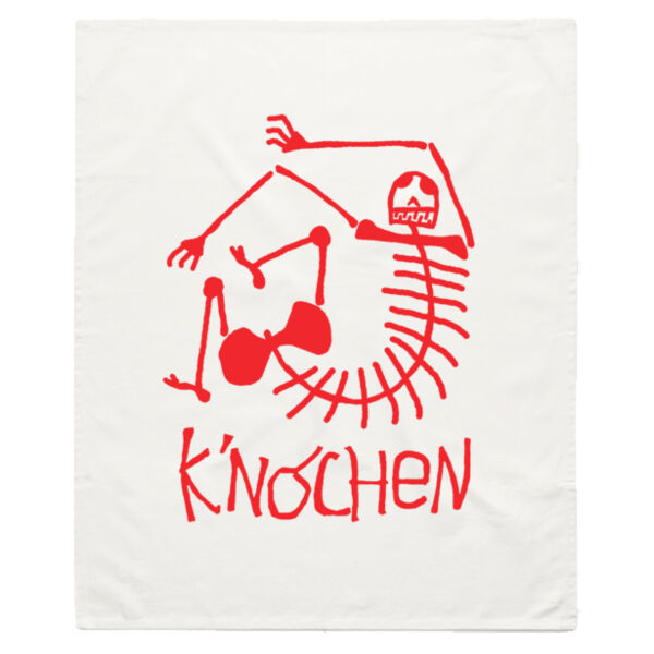 Red Skeleton Tea Towel Thumbnail