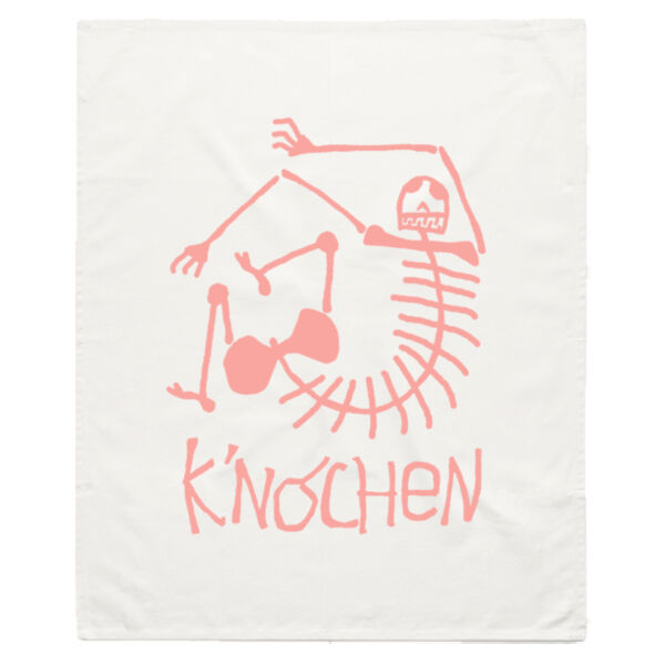 Pink Skeleton Tea Towel Thumbnail